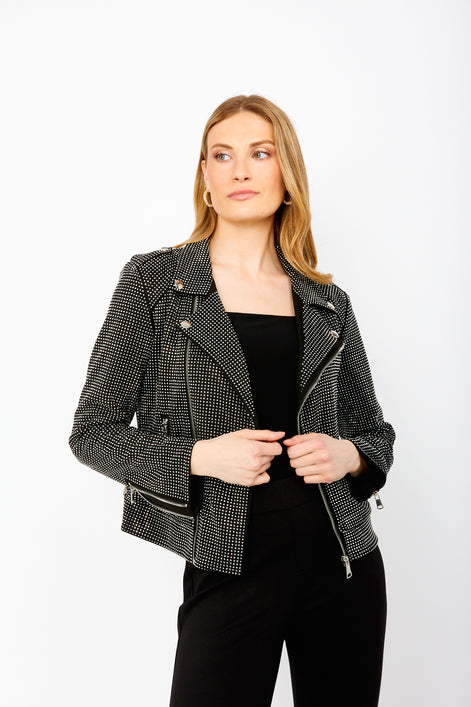 Waist Length Rhinestone Jacket