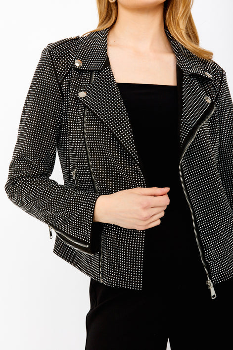 Waist Length Rhinestone Jacket