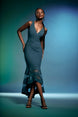 Sleeveless Crepe Mermaid Dress with Matching Bolero 424