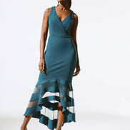 Sleeveless Crepe Mermaid Dress with Matching Bolero 424
