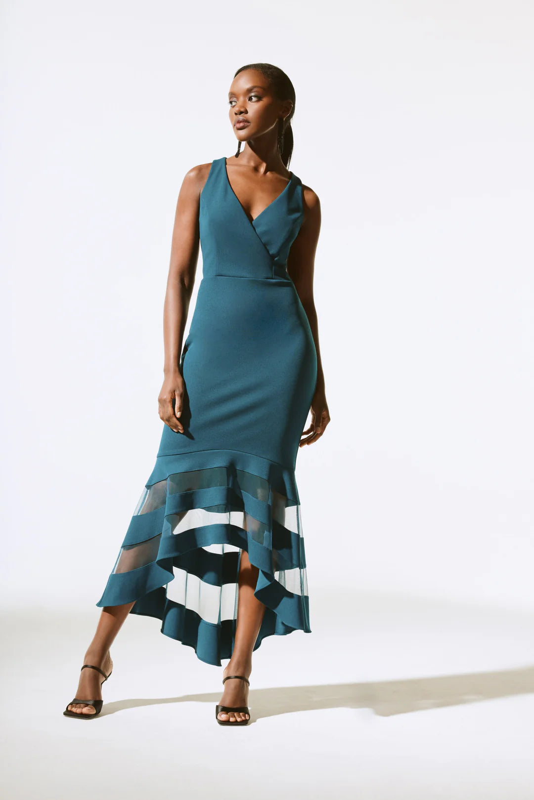Sleeveless Crepe Mermaid Dress with Matching Bolero 424