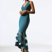 Sleeveless Crepe Mermaid Dress with Matching Bolero 424