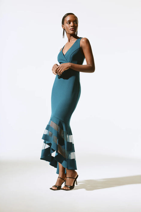 Sleeveless Crepe Mermaid Dress with Matching Bolero 424