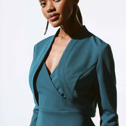 Sleeveless Crepe Mermaid Dress with Matching Bolero 424