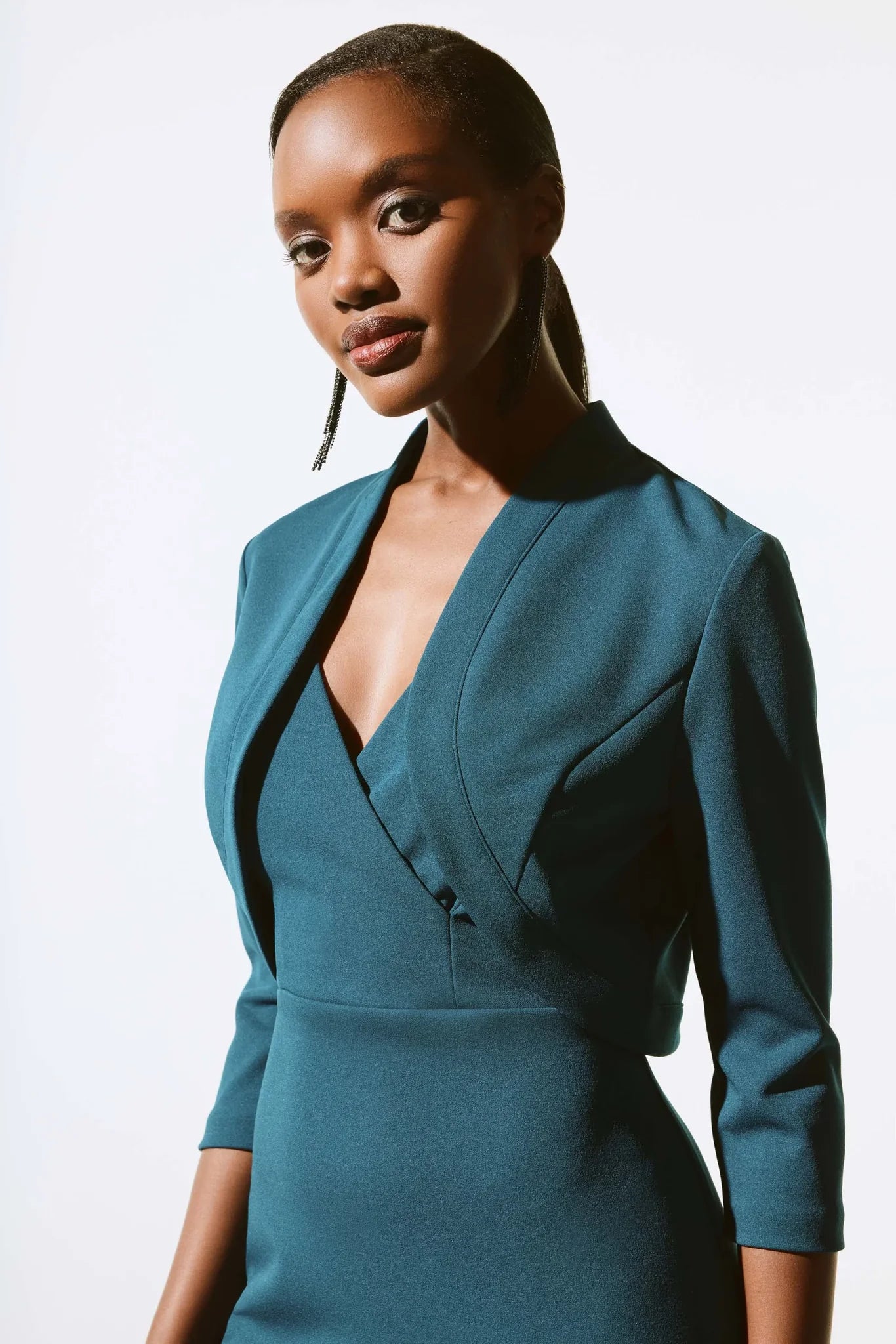Sleeveless Crepe Mermaid Dress with Matching Bolero 424