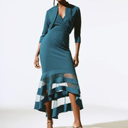 Sleeveless Crepe Mermaid Dress with Matching Bolero 424