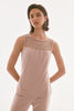 Sand Rhinestone Mesh Top