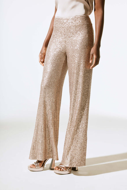 Sequin Flare Leg Trousers