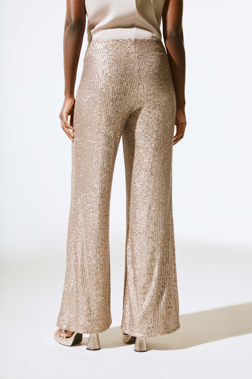 Sequin Flare Leg Trousers 4