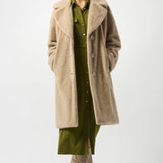 Classic Collar Faux Fur Coat 607