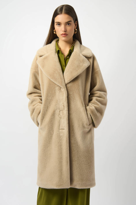 Classic Collar Faux Fur Coat
