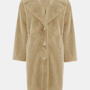 Classic Collar Faux Fur Coat 607