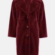 Classic Collar Faux Fur Coat 607