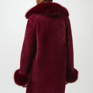 Chic Sweater Coat with Faux Fur 605