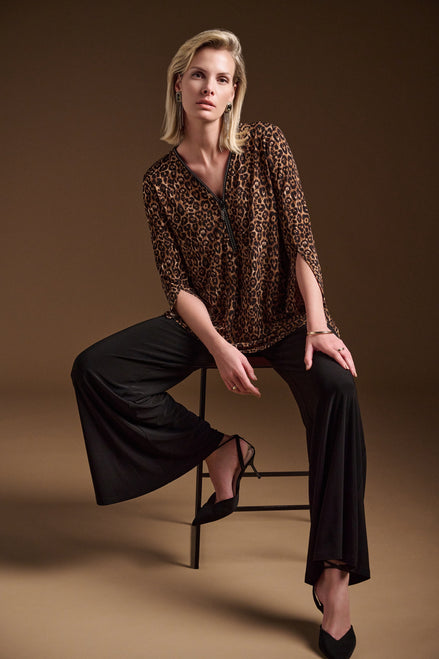 Silky Knit Animal Print Fit & Flare Tunic