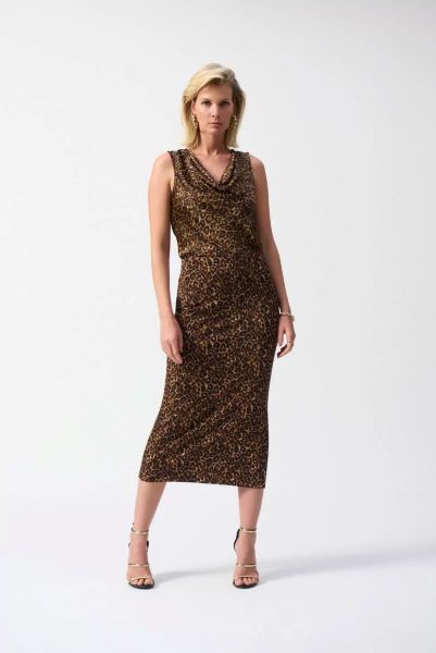 Leopard Print Maxi Skirt with Delicate Side Slit 881