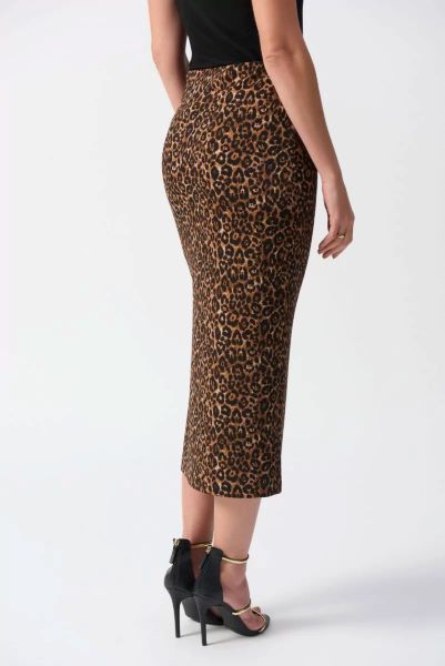 Leopard Print Maxi Skirt with Delicate Side Slit 881