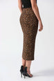 Leopard Print Maxi Skirt with Delicate Side Slit 881