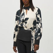 Satin and Georgette Floral Top 936