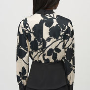 Satin and Georgette Floral Top 936
