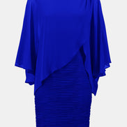 Knee-length Bodycon dress with Draped 3/4 Sleeves 619