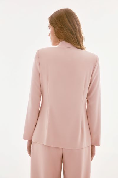 Woven Crepe Blazer with Sequin Flower 935