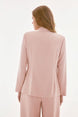 Woven Crepe Blazer with Sequin Flower 935