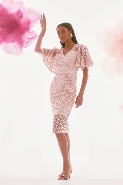 Knee-length Guipure Lace Dress