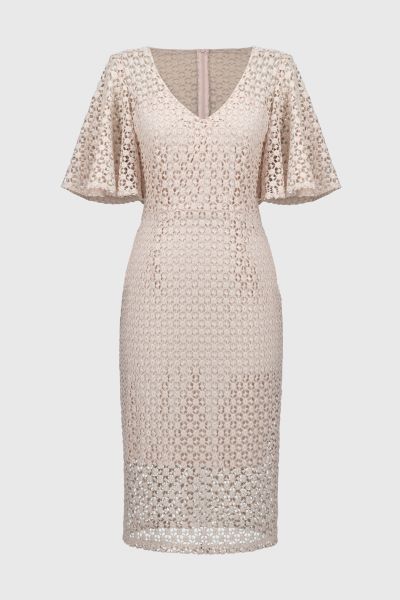 Knee-length Guipure Lace Dress