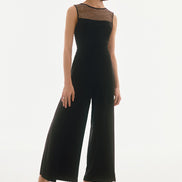Silky Knit Culotte Jumpsuit with Wrap Detailing 610