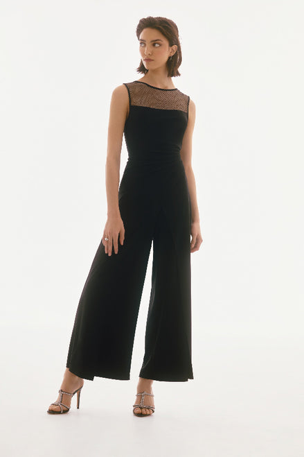 Silky Knit Culotte Jumpsuit with Wrap Detailing 610