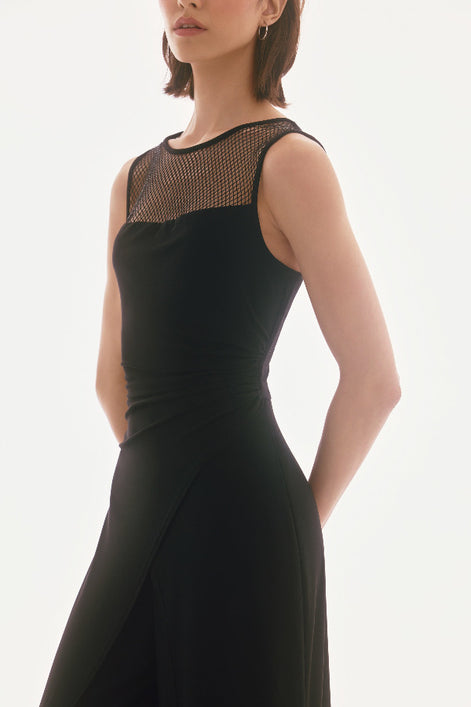 Silky Knit Culotte Jumpsuit with Wrap Detailing