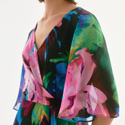 Floral Chiffon Peplum Top 932