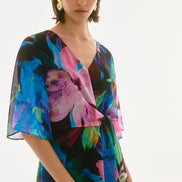 Floral Chiffon Peplum Top 932