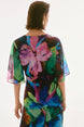Floral Chiffon Peplum Top 932