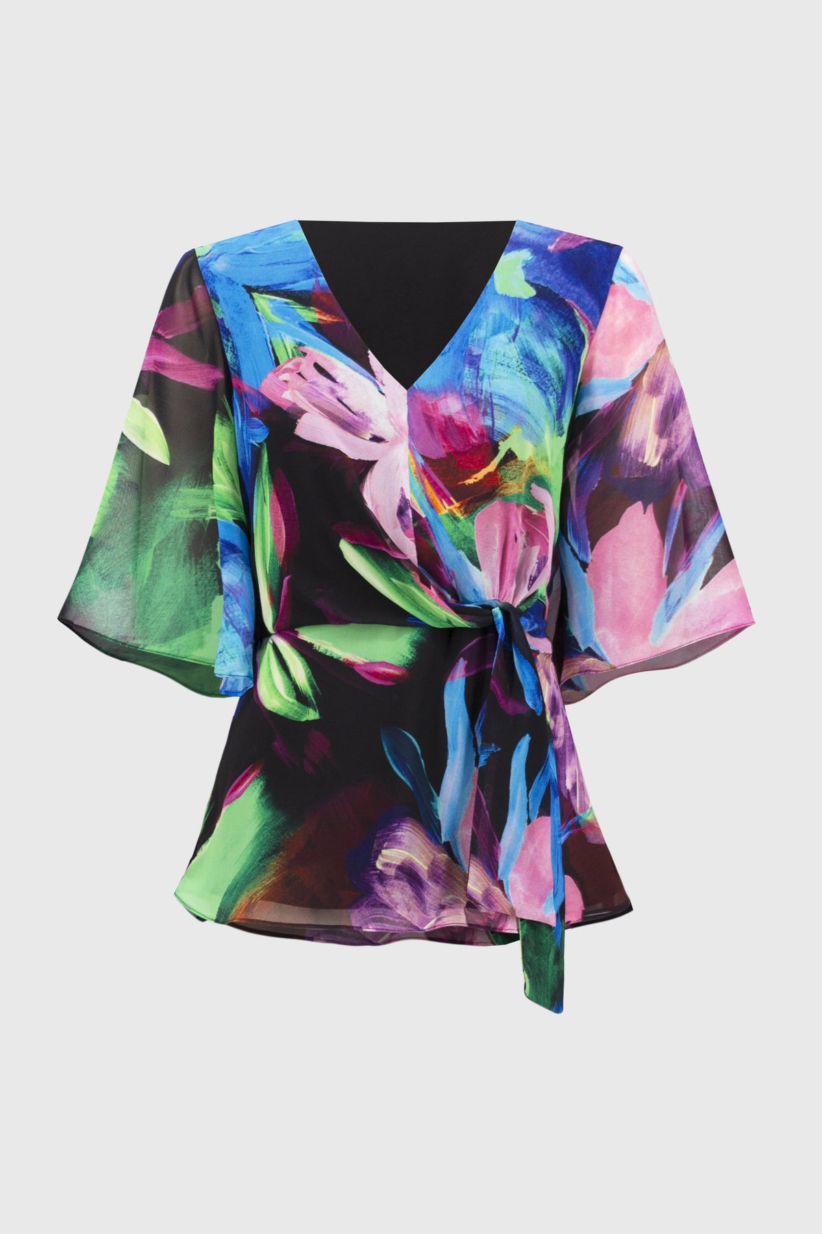 Floral Chiffon Peplum Top 932