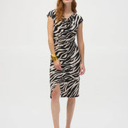 Animal Print Sheath Wrap Dress 1612
