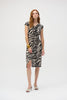 Animal Print Sheath Wrap Dress