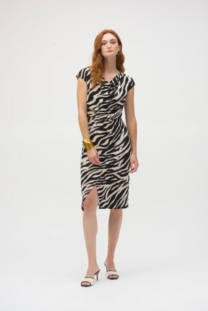 Animal Print Sheath Wrap Dress 1612