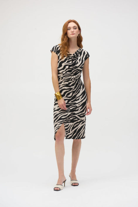 Animal Print Sheath Wrap Dress