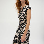 Animal Print Sheath Wrap Dress 1612