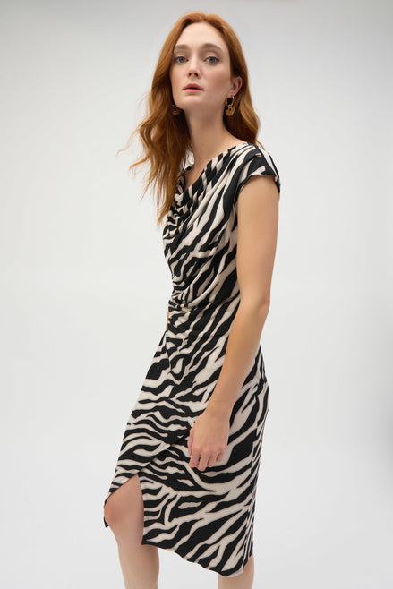 Animal Print Sheath Wrap Dress