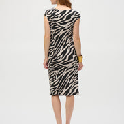 Animal Print Sheath Wrap Dress 1612