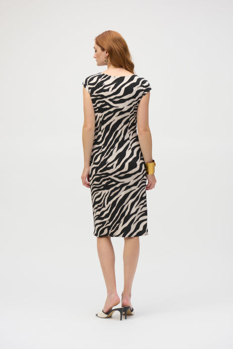 Animal Print Sheath Wrap Dress