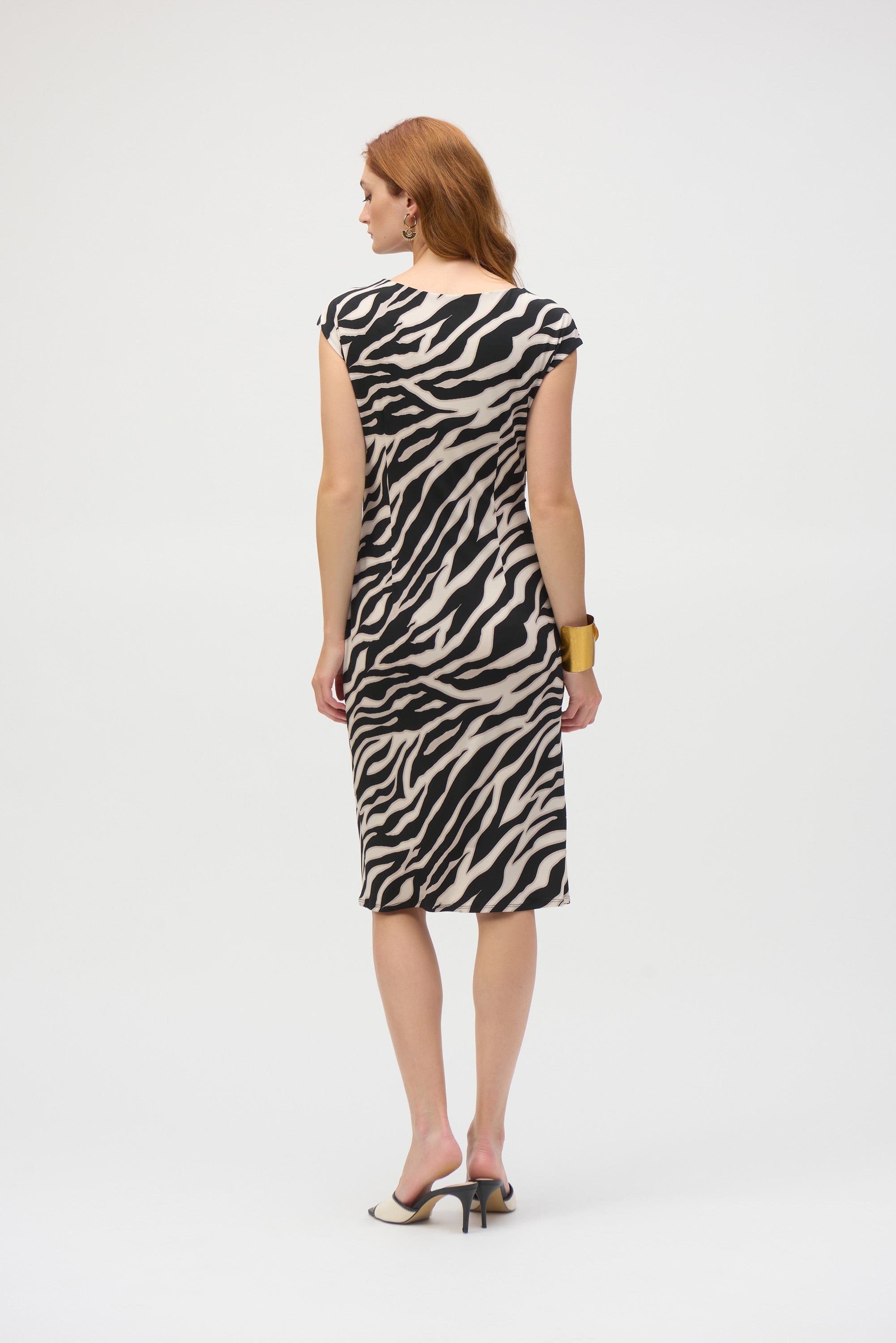 Animal Print Sheath Wrap Dress