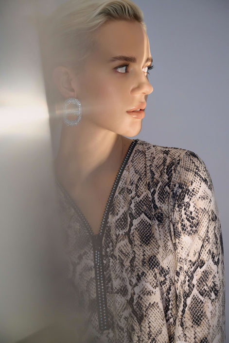 Elegant Python Tunic Top