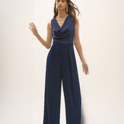 Satin and Crepe Wide Leg Jumpsuit 94