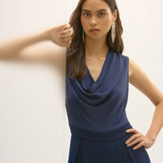 Satin and Crepe Wide Leg Jumpsuit 94