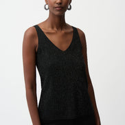 Metallic Knitted Camisole with Rhinestones 755
