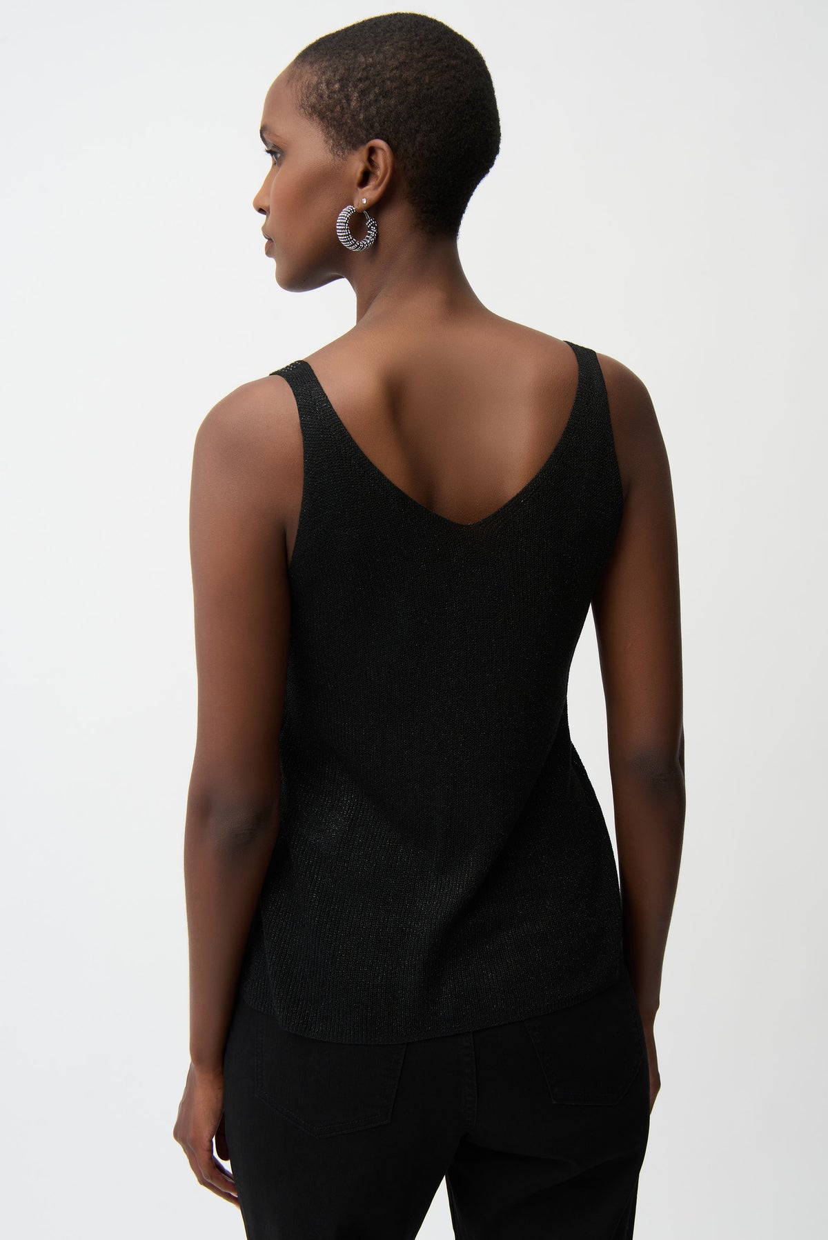 Metallic Knitted Camisole with Rhinestones 755